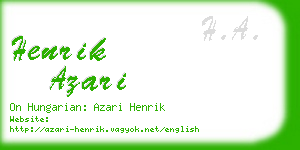 henrik azari business card